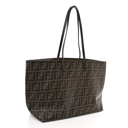 Fendi Zucca Spalmati Medium Roll Tote Tobacco Moro 3 of 9