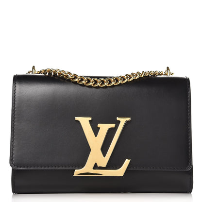 Louis Vuitton Calfskin Chain Louise MM Black 1 of 8