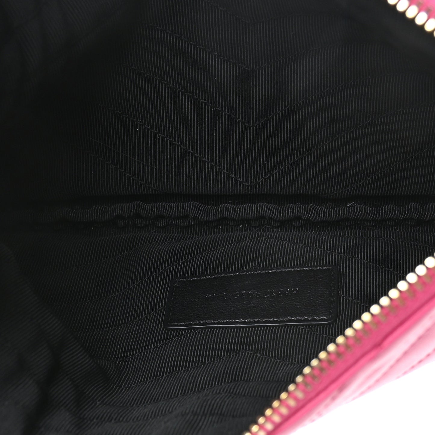 Calfskin Matelasse Chevron Monogram A5 Wristlet Bubblegum