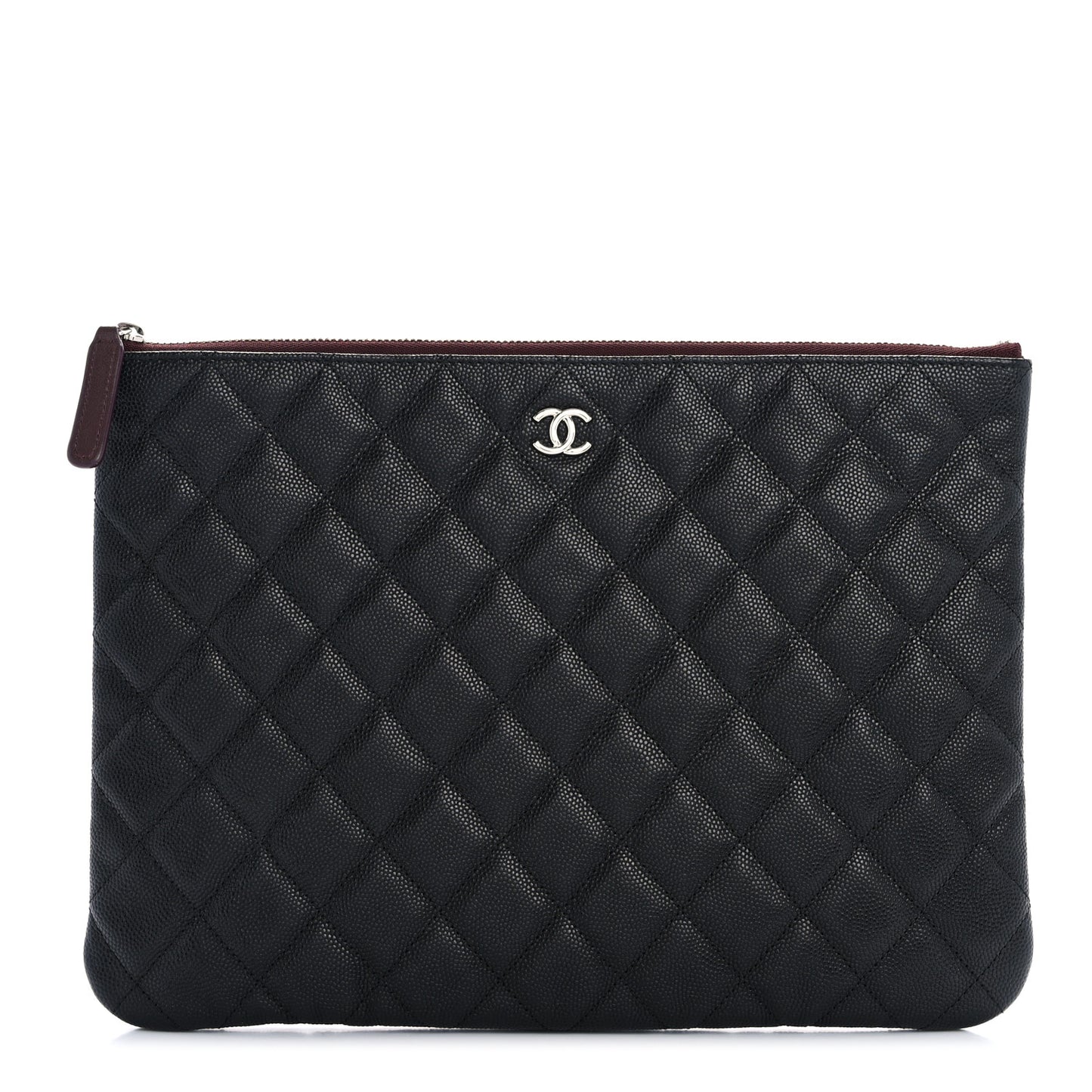 Caviar Quilted Medium Cosmetic Case Black