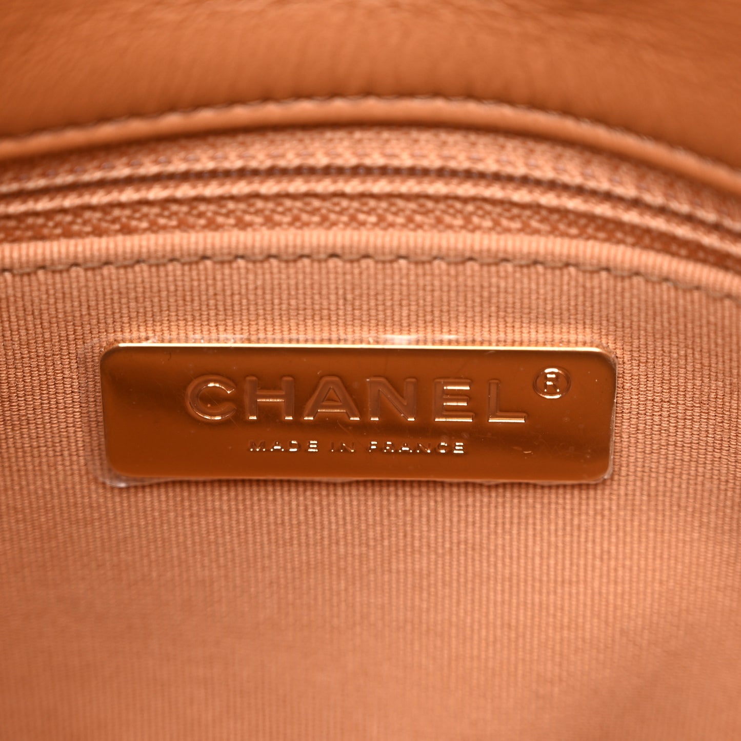 Lambskin Quilted Large Chanel 19 Flap Brown