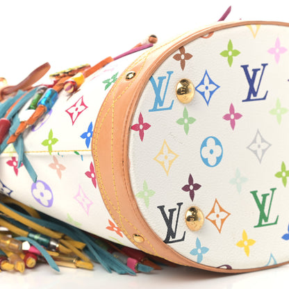 Louis Vuitton Monogram Multicolor Fringe Bucket White 7 of 9