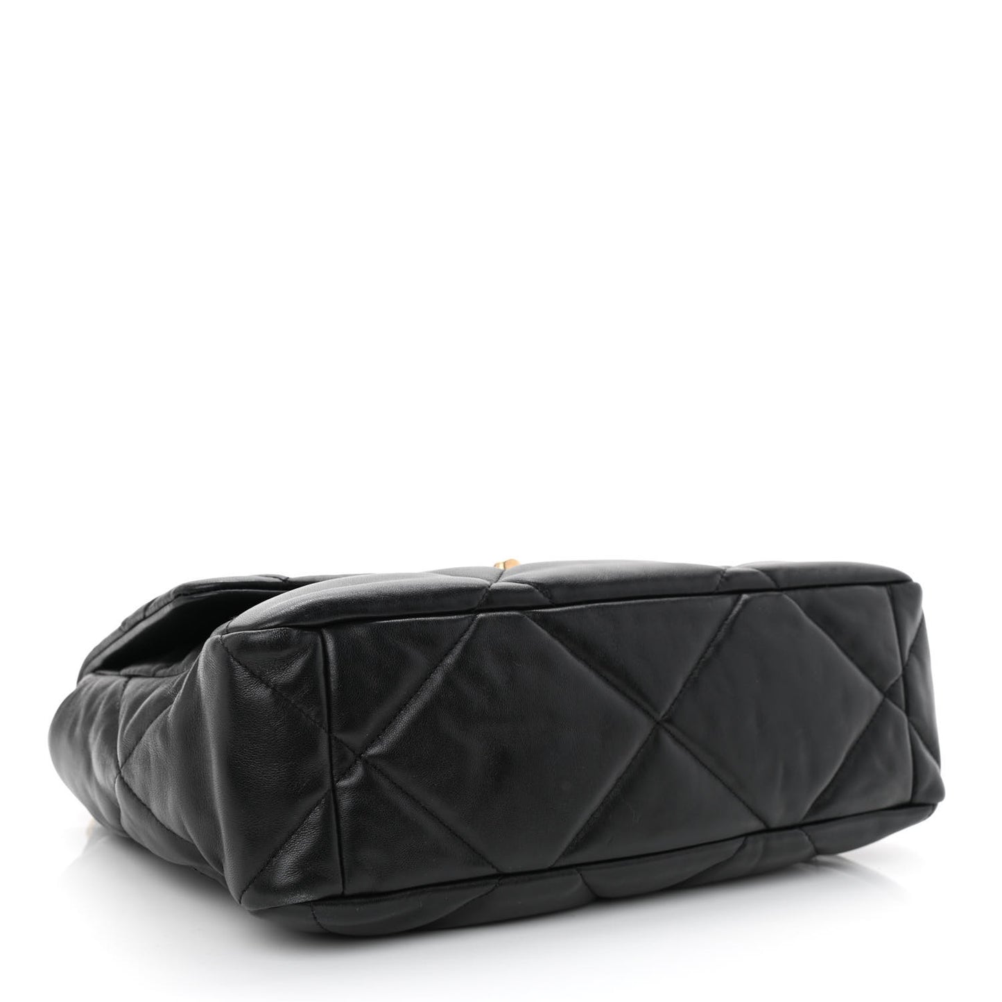 Lambskin Quilted Large Chanel 19 Flap Black