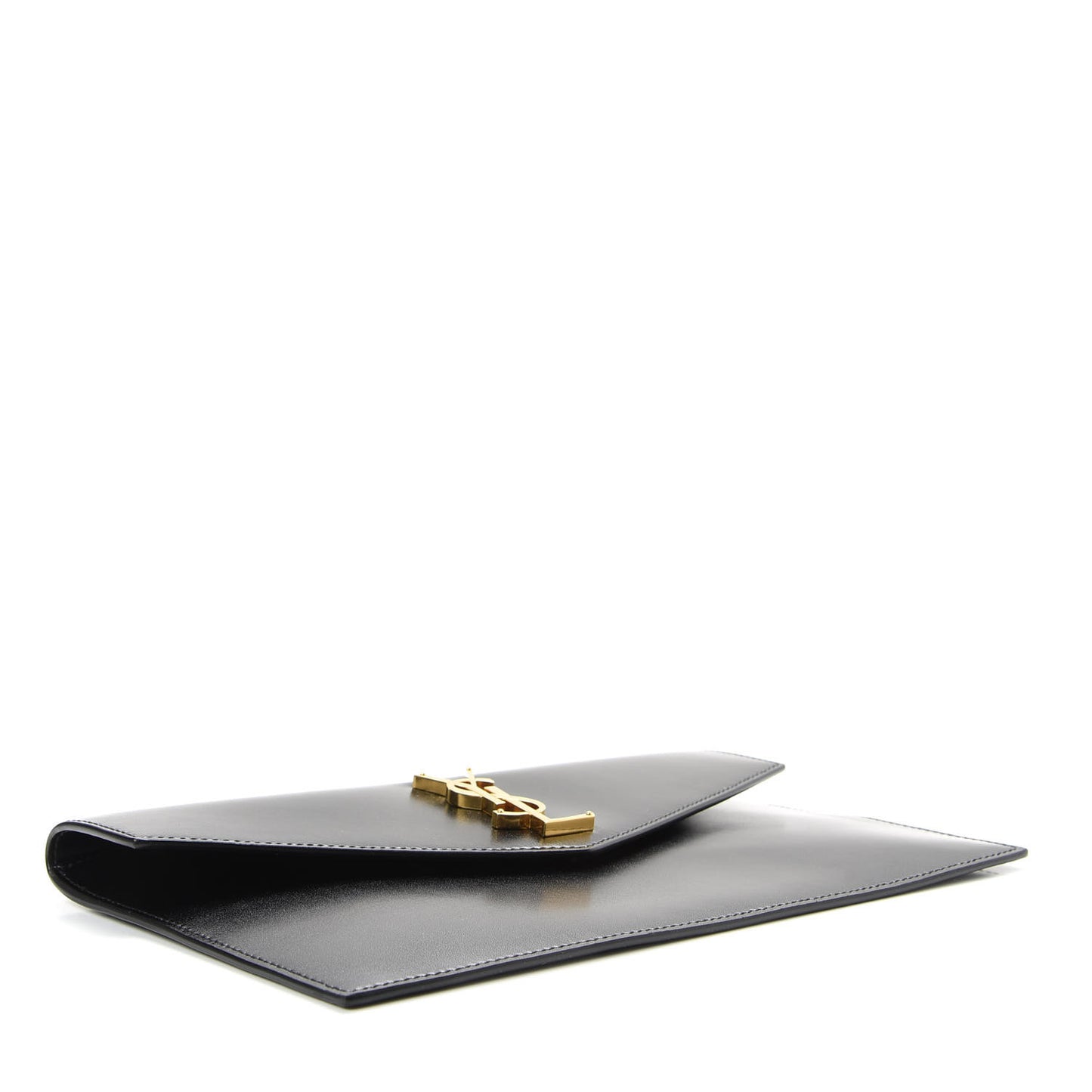 Smooth Shiny Calfskin Monogram Uptown Pouch Black
