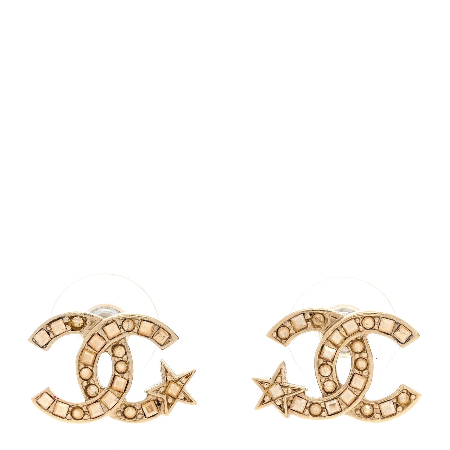 Crystal CC Starfall Earrings Gold