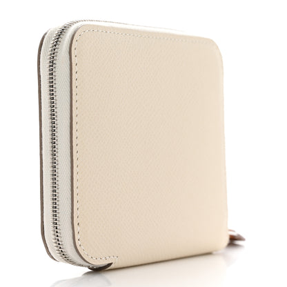 Hermes Epsom Silk'In Compact Wallet Craie Caban Jaune Ambre 3 of 8