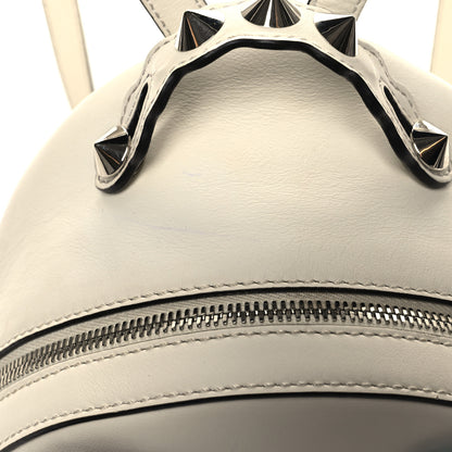 Fendi Vitello Dolce Flowerland Studded Mini Backpack White Ice Multicolor 11 of 11