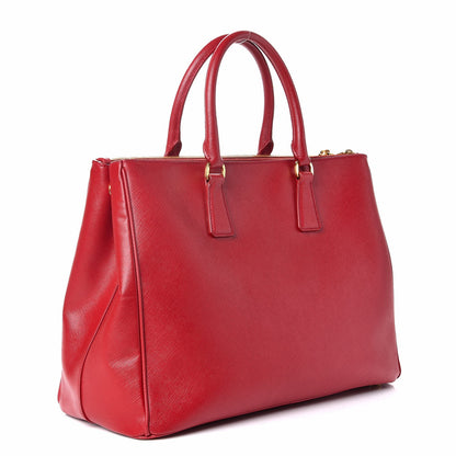 Prada Saffiano Medium Galleria Double Zip Tote Fuoco 3 of 7