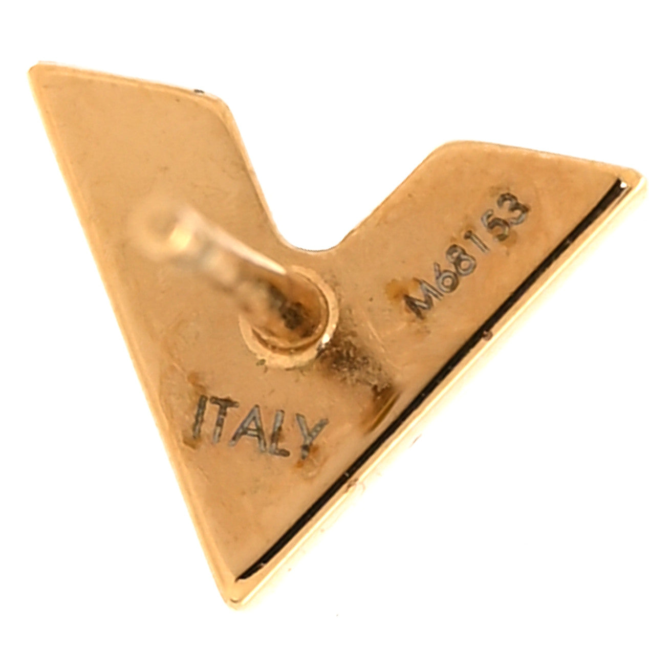 Brass Essential V Stud Earrings Gold