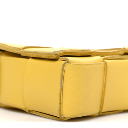 Bottega Veneta Lambskin Maxi Intrecciato Small Cassette Crossbody Bag Gold 10 of 11