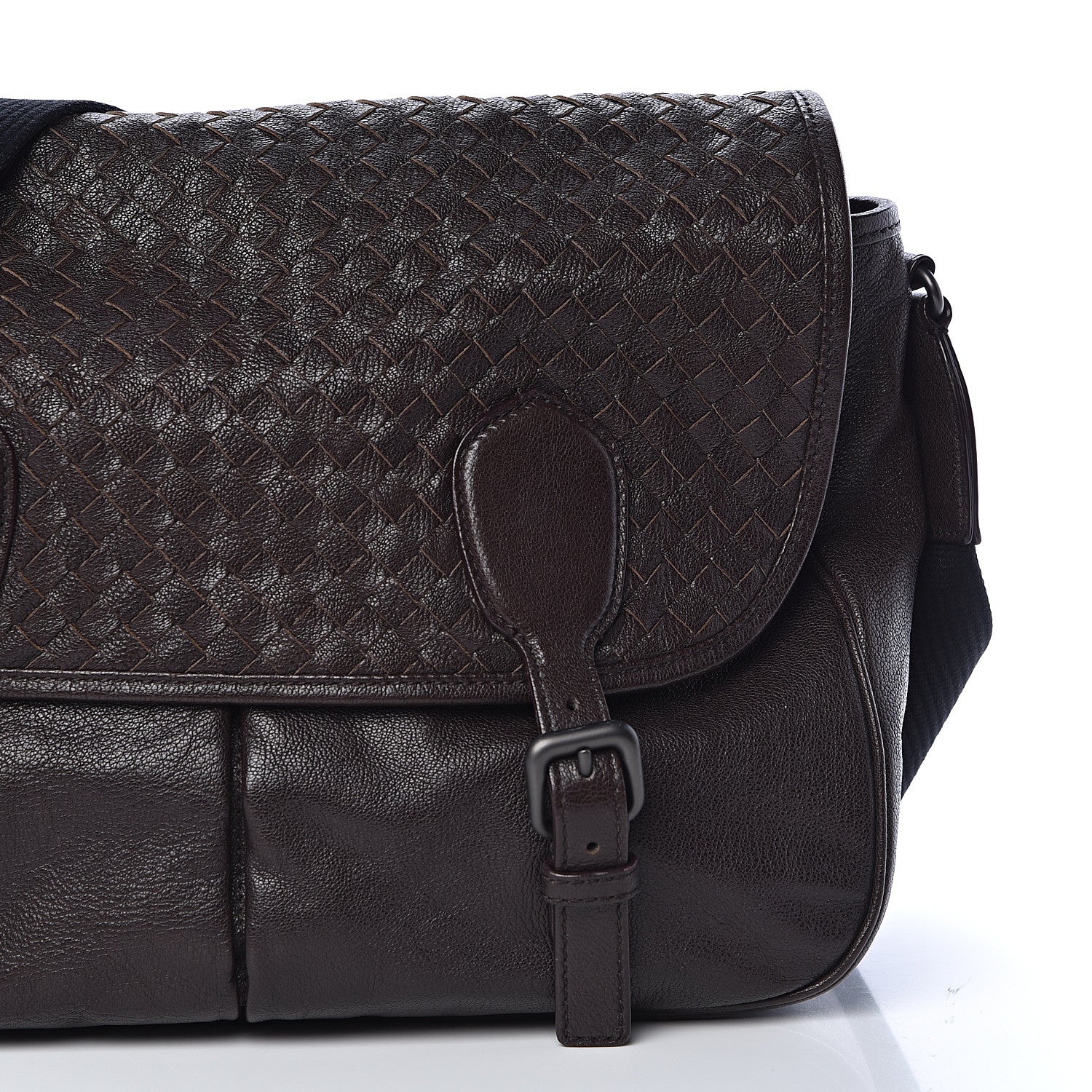 Bottega Veneta Nappa Intrecciato Gardena Messenger Bag Ebano 9 of 12