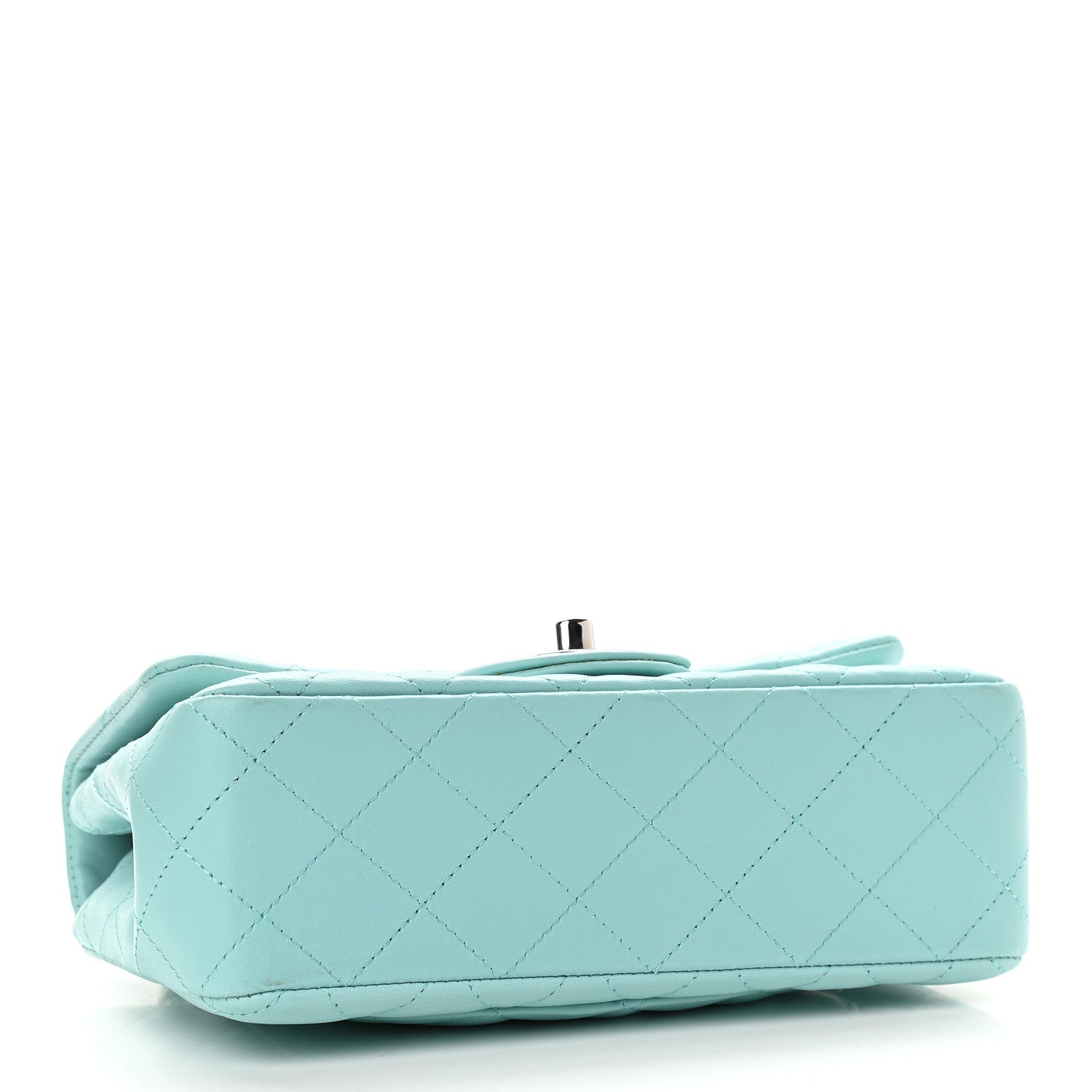 Chanel Lambskin Quilted Mini Rectangular Flap Light Blue 4 of 9