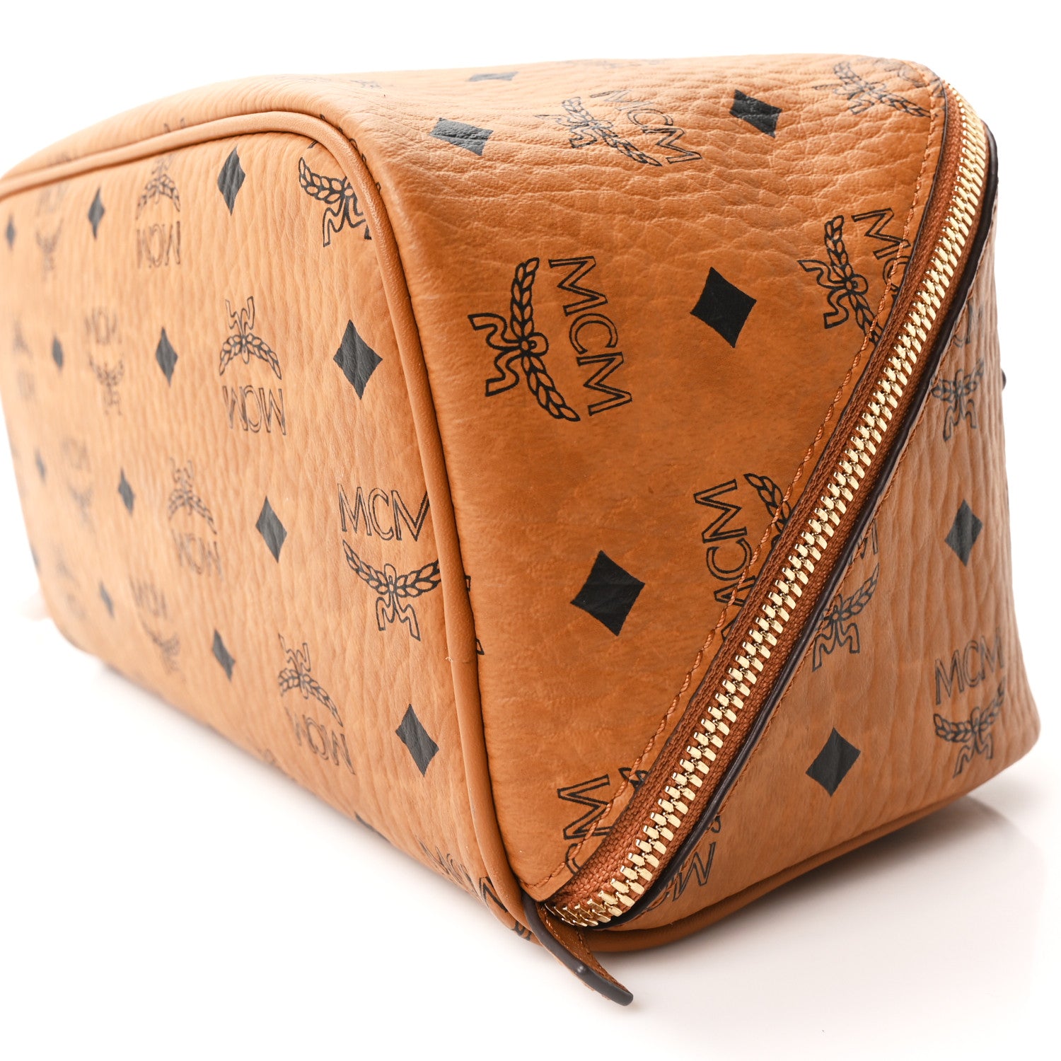 MCM Visetos Medium Ottomar Toiletry Bag Cognac 10 of 10