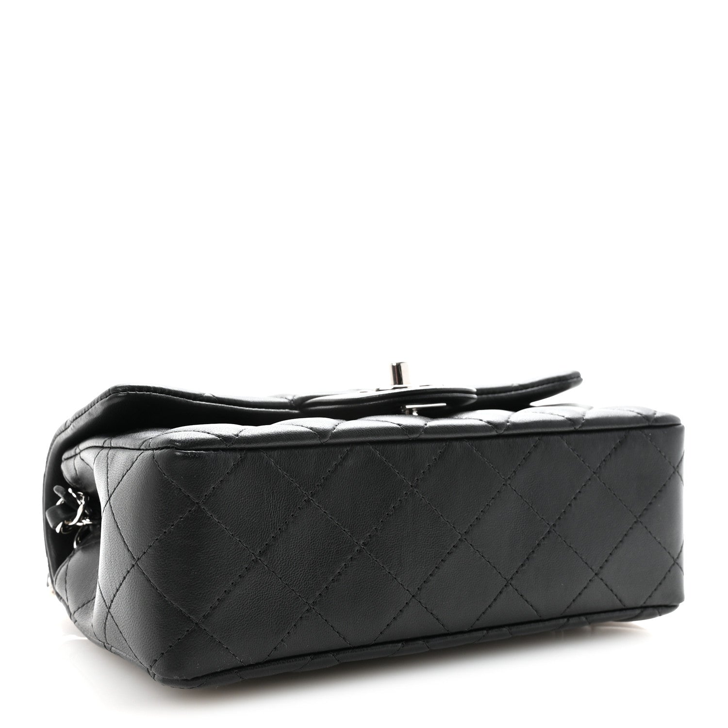 Chanel Lambskin Quilted Mini Rectangular Flap Black 4 of 10