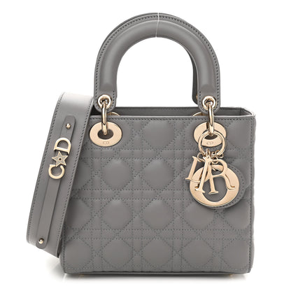 Christian Dior Lambskin Cannage Small My ABCDior Lady Dior Grey 1 of 10