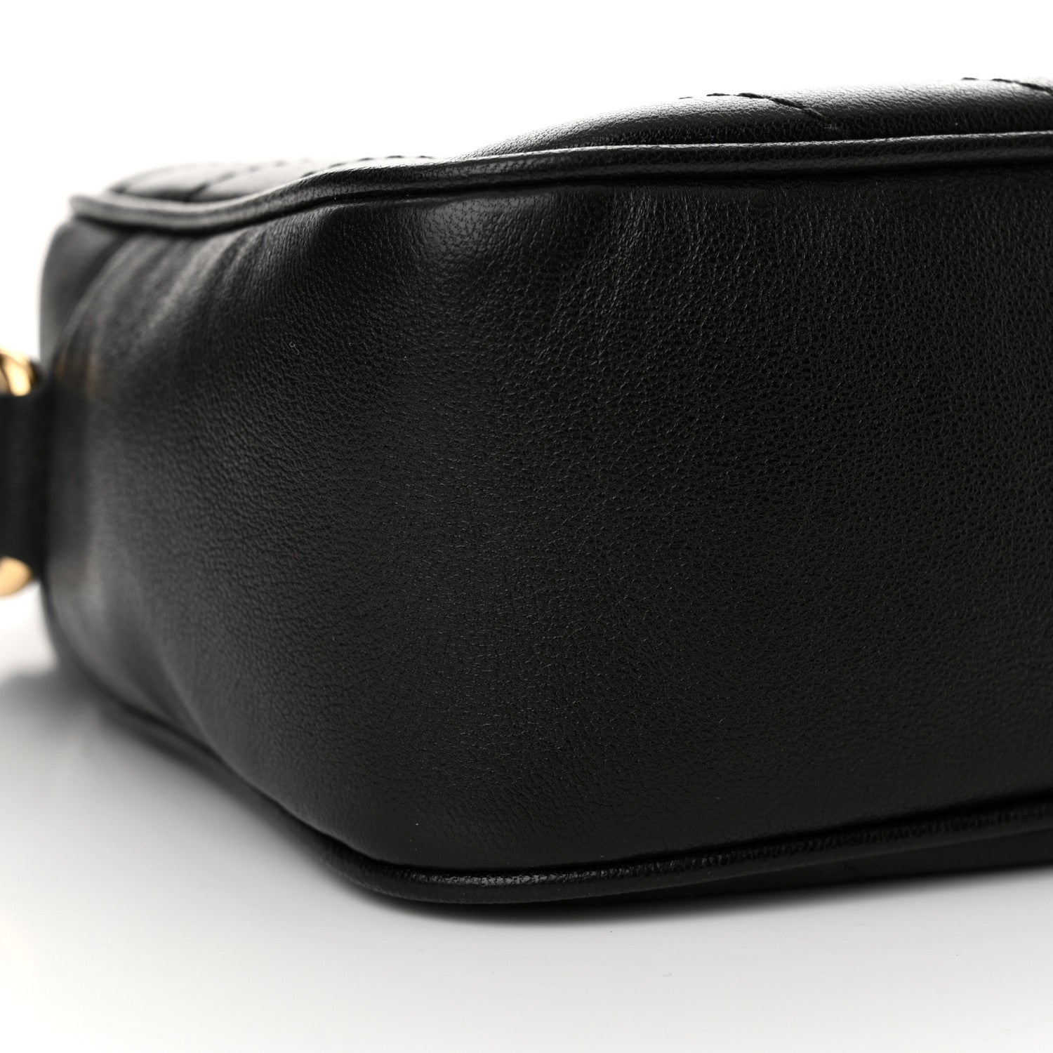 Gucci Sakai Be Green Calfskin Diagonal Stitched Small Blondie Shoulder Bag Black 9 of 10