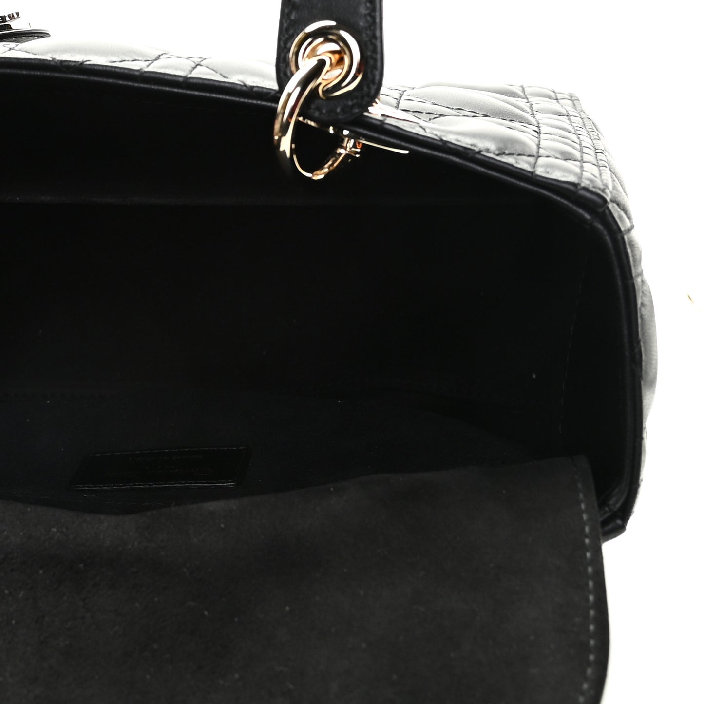 Lambskin Cannage Medium Lady Dior Black