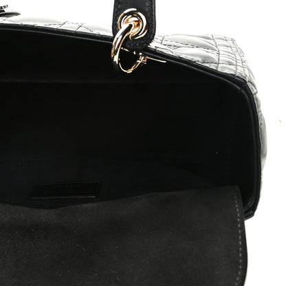 Christian Dior Lambskin Cannage Medium Lady Dior Black 4 of 8