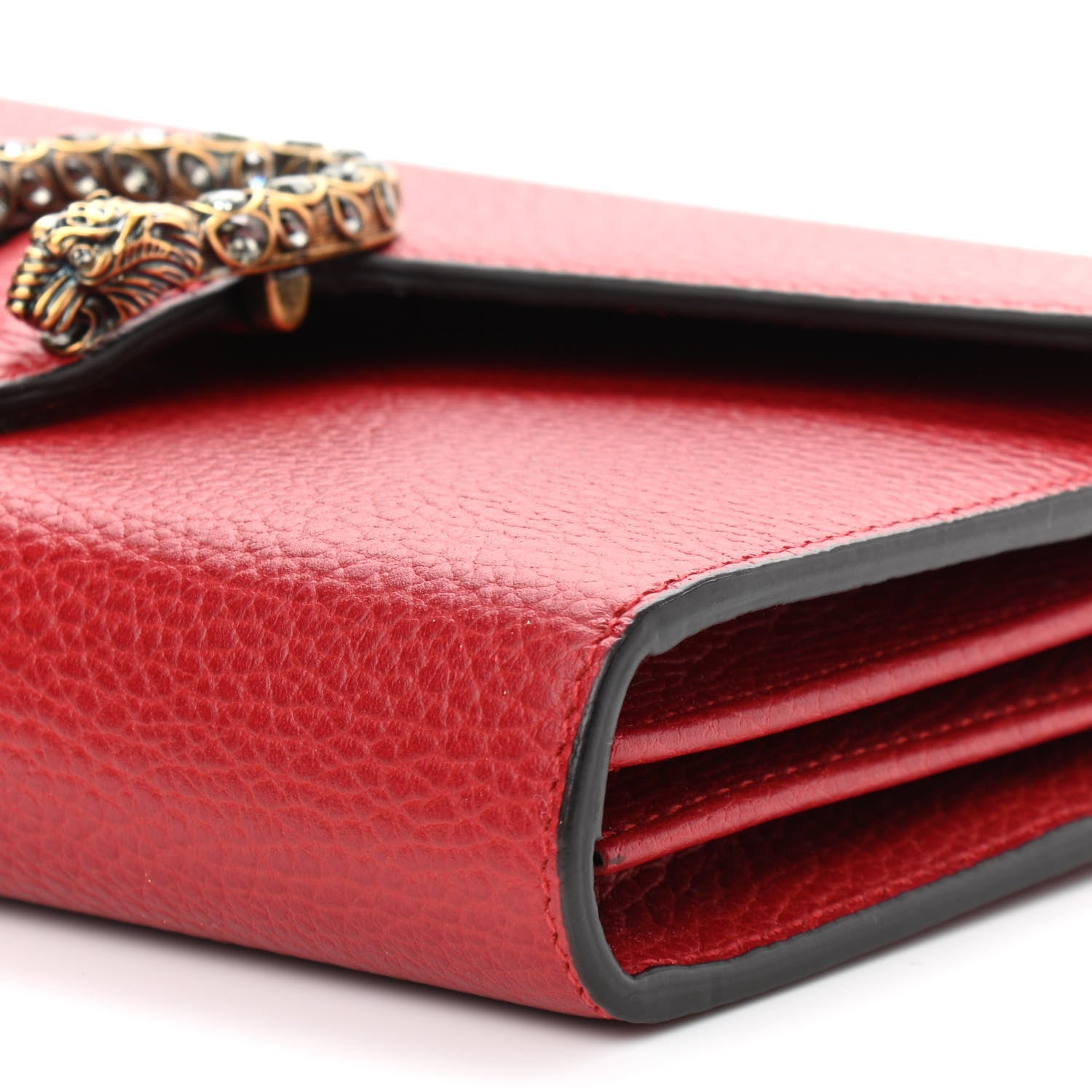 Gucci Calfskin Mini Dionysus Chain Wallet Hibiscus Red 10 of 11