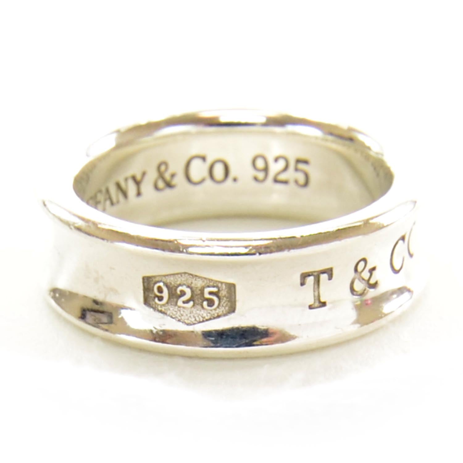 Tiffany Sterling Silver 1837 Band Ring 54 7 2 of 5