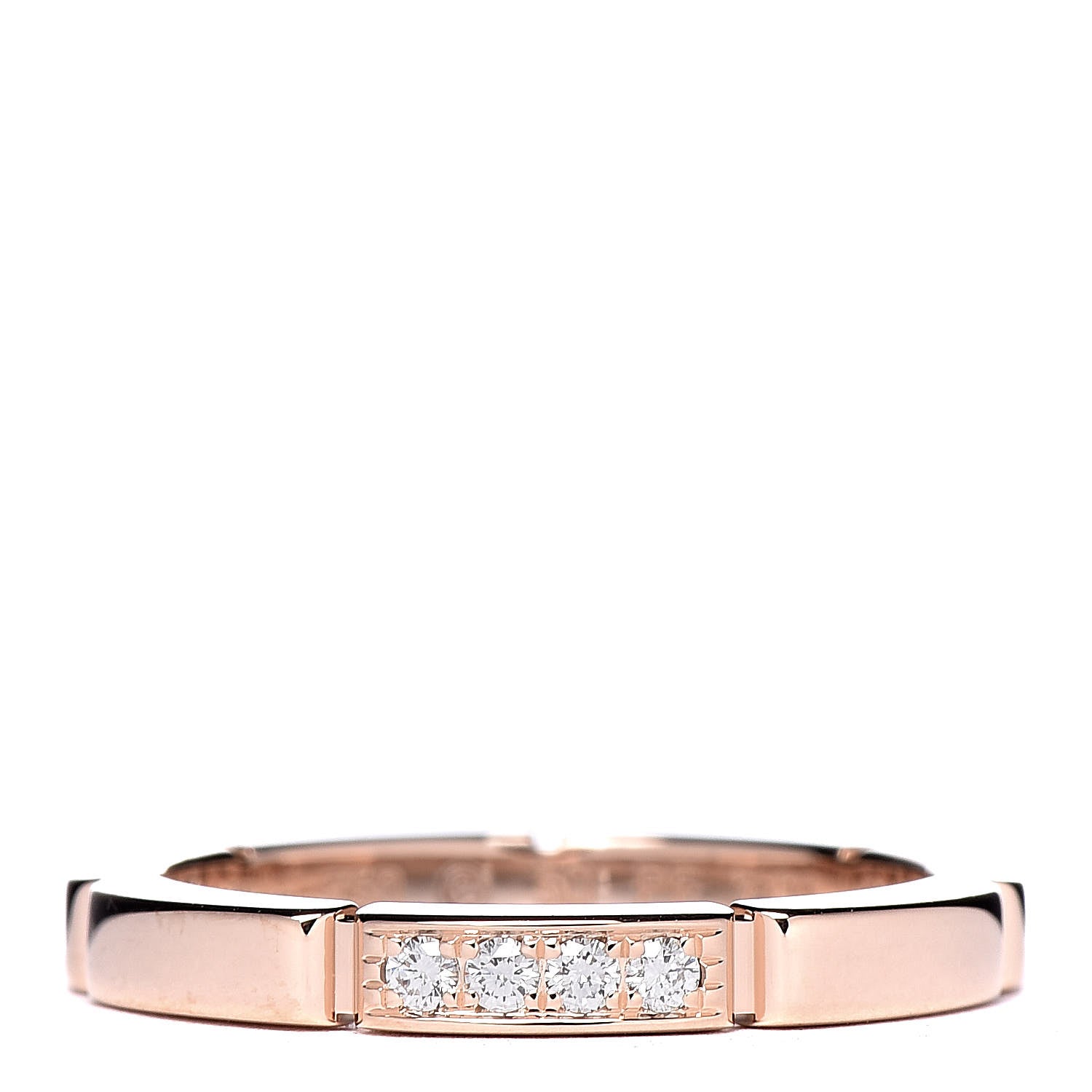 Cartier 18K Pink Gold Diamond Maillon Panthere Wedding Band Ring 50 5.25 1 of 5
