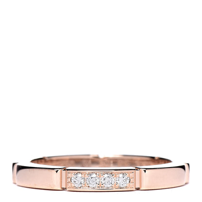 Cartier 18K Pink Gold Diamond Maillon Panthere Wedding Band Ring 50 5.25 1 of 5