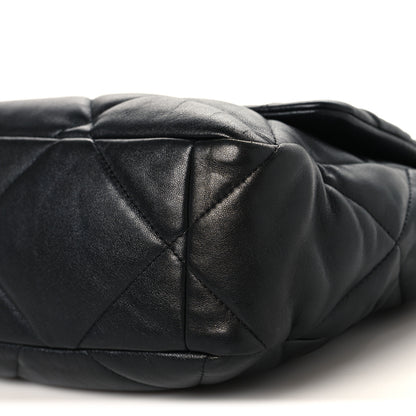 Chanel Lambskin Quilted Large Chanel 19 Flap Black 10 of 10