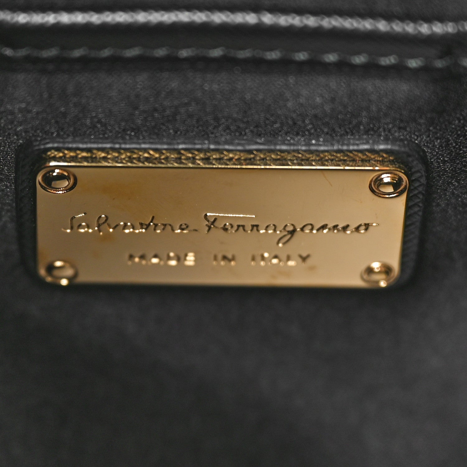 Salvatore Ferragamo Hammered Calfskin Lydia Bow Camera Bag Black 6 of 10