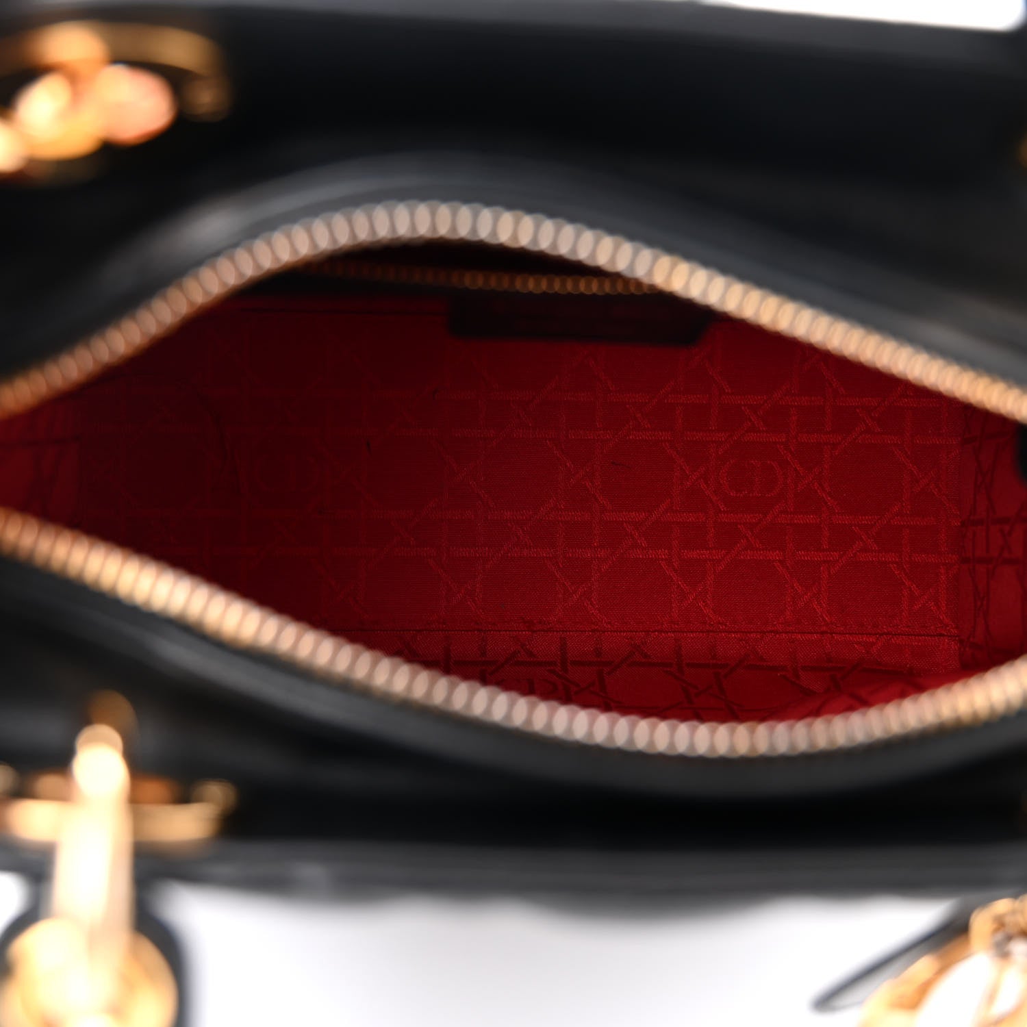 Christian Dior Lambskin Cannage Medium Lady Dior Black 5 of 13