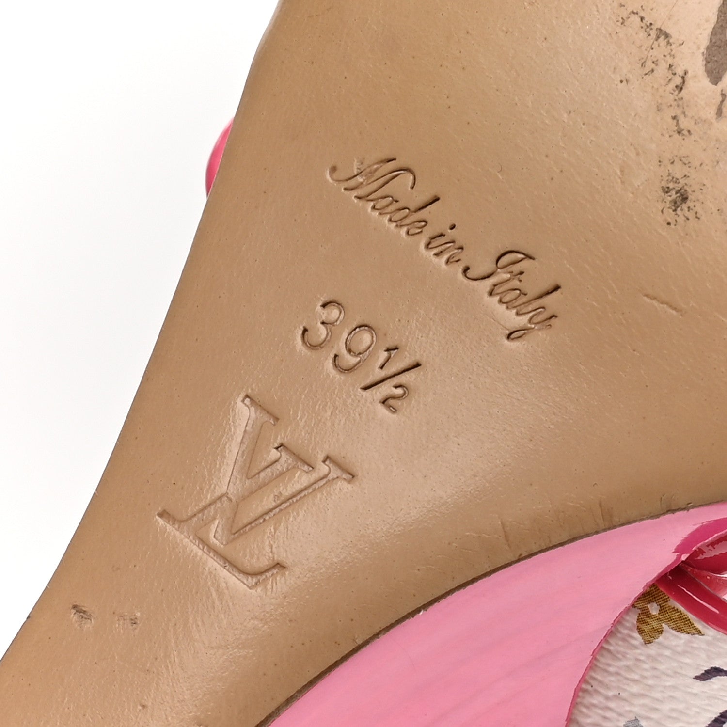 Louis Vuitton Monogram Multicolor Wedge Sandals 39.5 White Pink 7 of 9