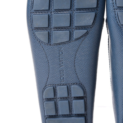 Louis Vuitton Taiga Mens Hockenheim Moccasin Loafers 9.5 Blue 6 of 8