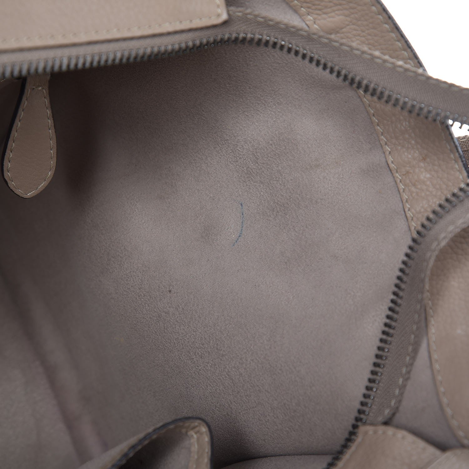 Celine Drummed Calfskin Mini Luggage Dune 12 of 19