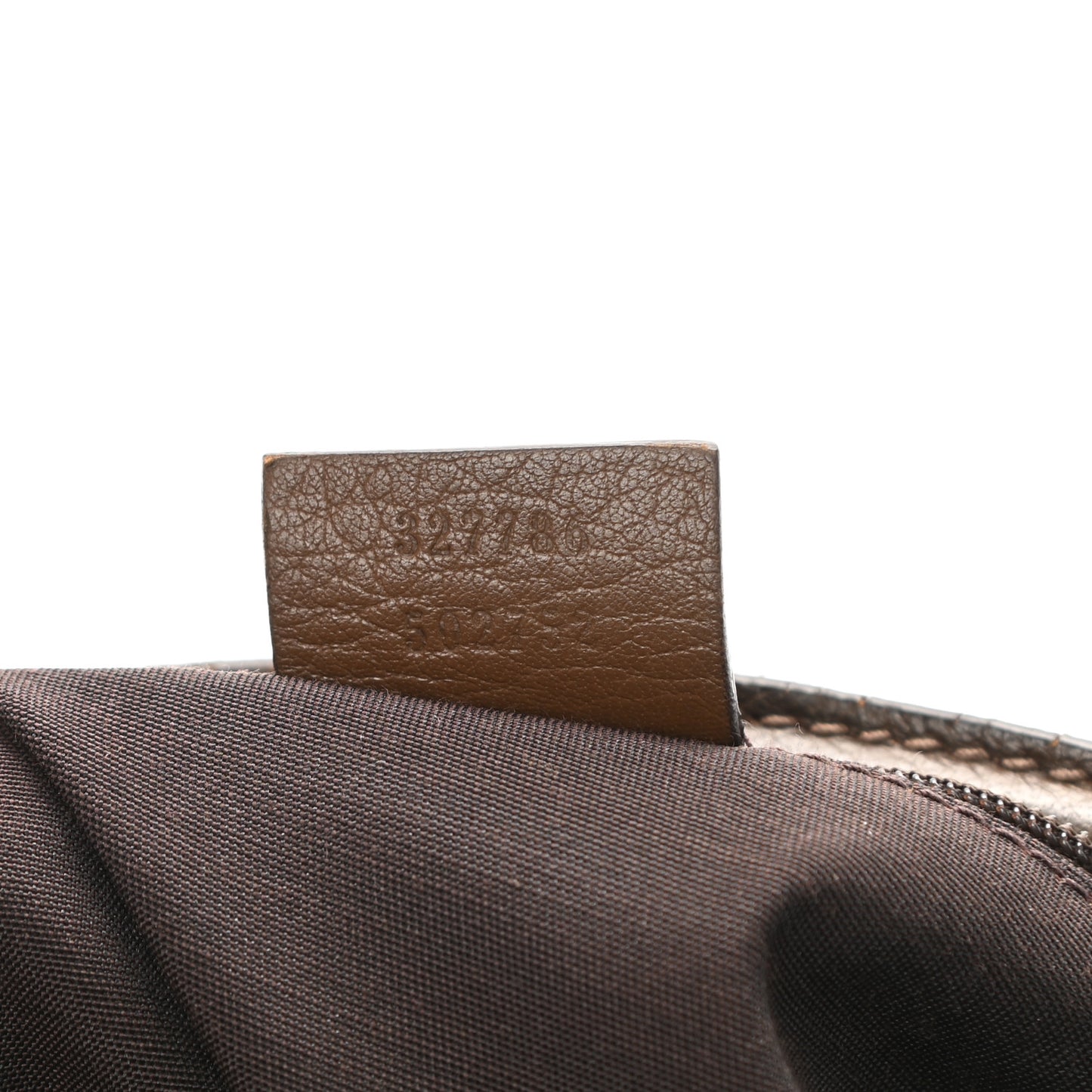 Calfskin Large D Gold Ring Shoulder Bag Brown