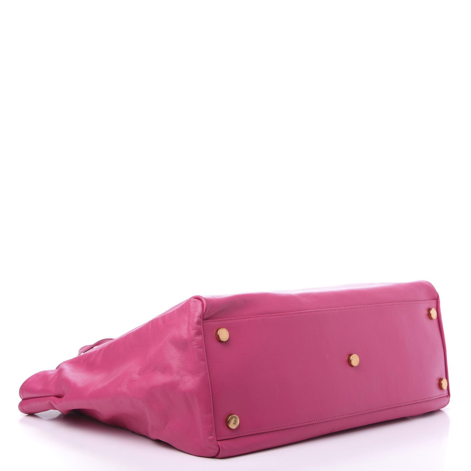 Saint Laurent Calfskin Suede Reversible East West Shopper Tote Fuchsia 6 of 21