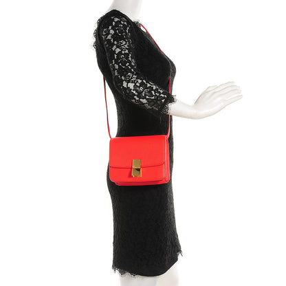 Celine Goatskin Small Classic Box Flap Bag Alizarin 2 of 10