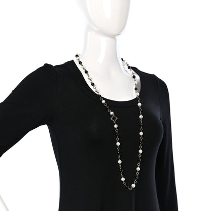 David Yurman Sterling Silver Black Onyx Pearl Bijoux Necklace 4 of 4