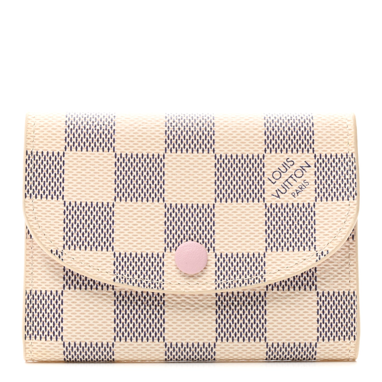 Louis Vuitton Damier Azur Rosalie Coin Purse Rose Ballerine 1 of 6
