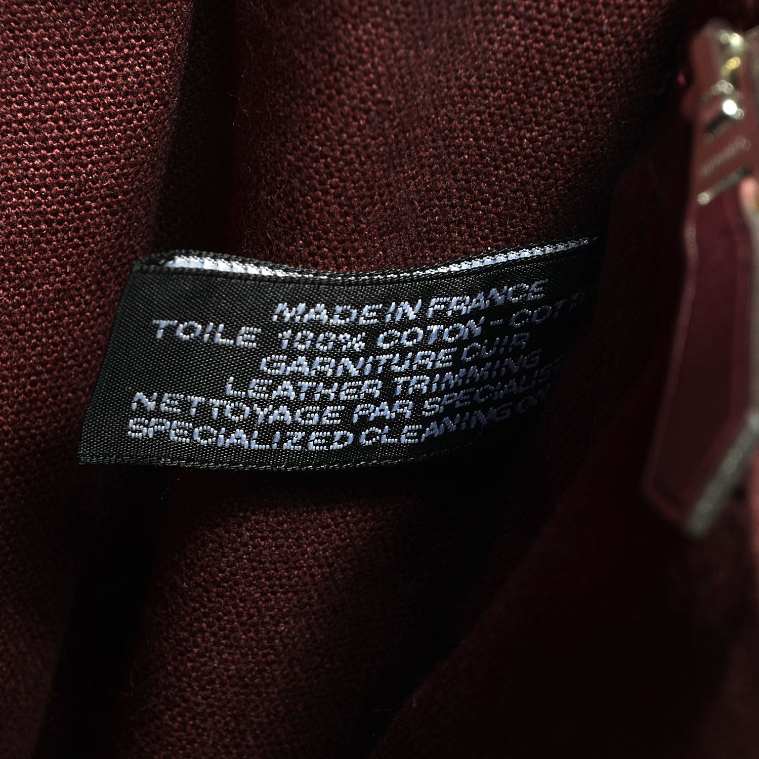 Hermes Taurillon Clemence Canvas Fourre Tout PM Rouge H 7 of 10