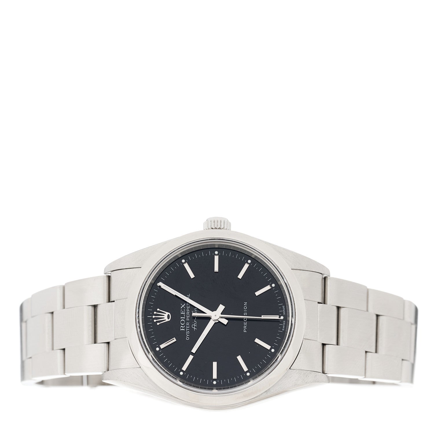 Rolex Stainless Steel 34mm Air-King Oyster Perpetual Precision Watch Black 14000M 2 of 5