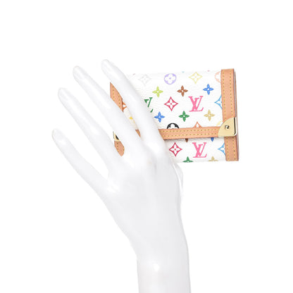 Louis Vuitton Monogram Multicolor Porte-Monnaie Plat Coin Purse White 2 of 7