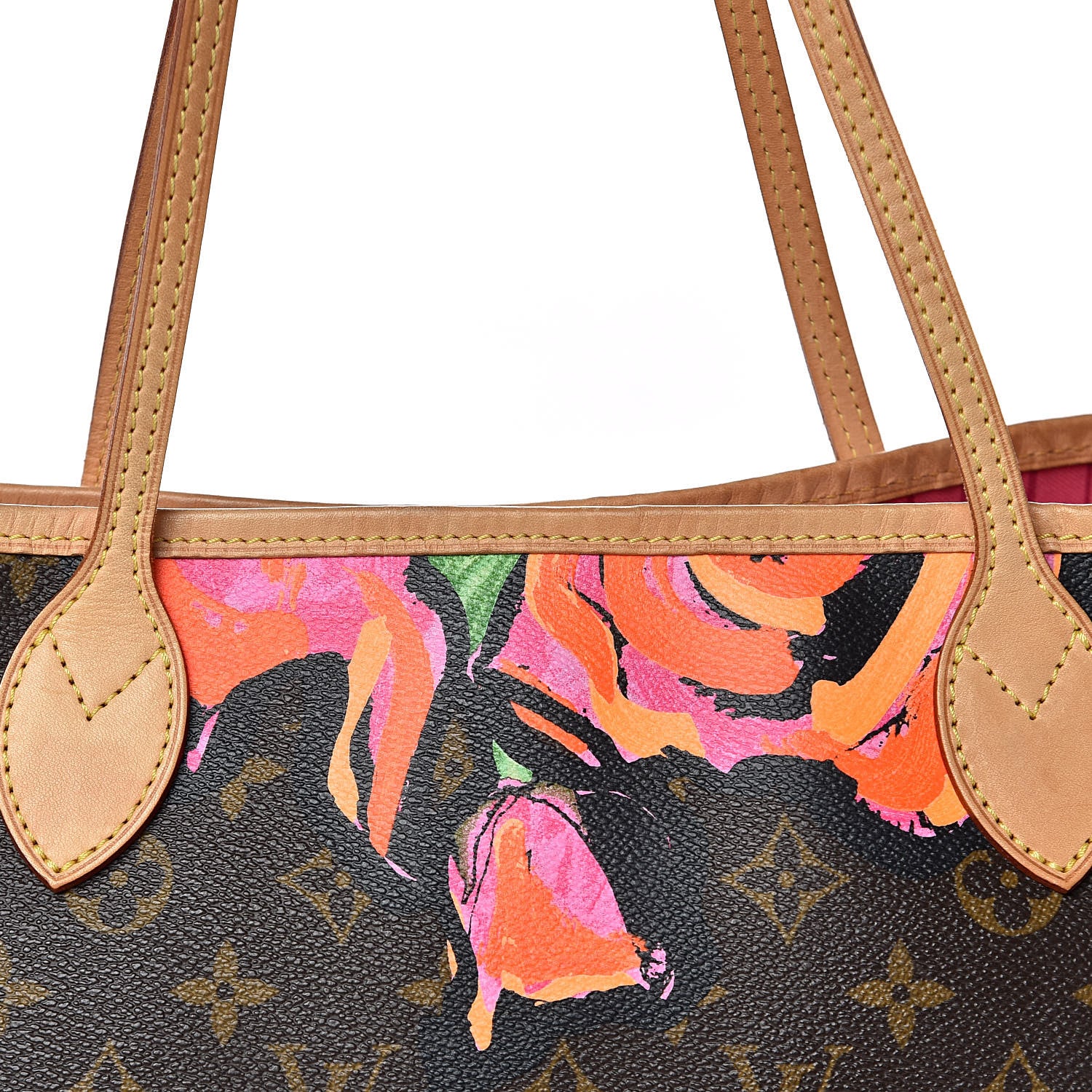 Louis Vuitton Monogram Roses Neverfull MM 19 of 20