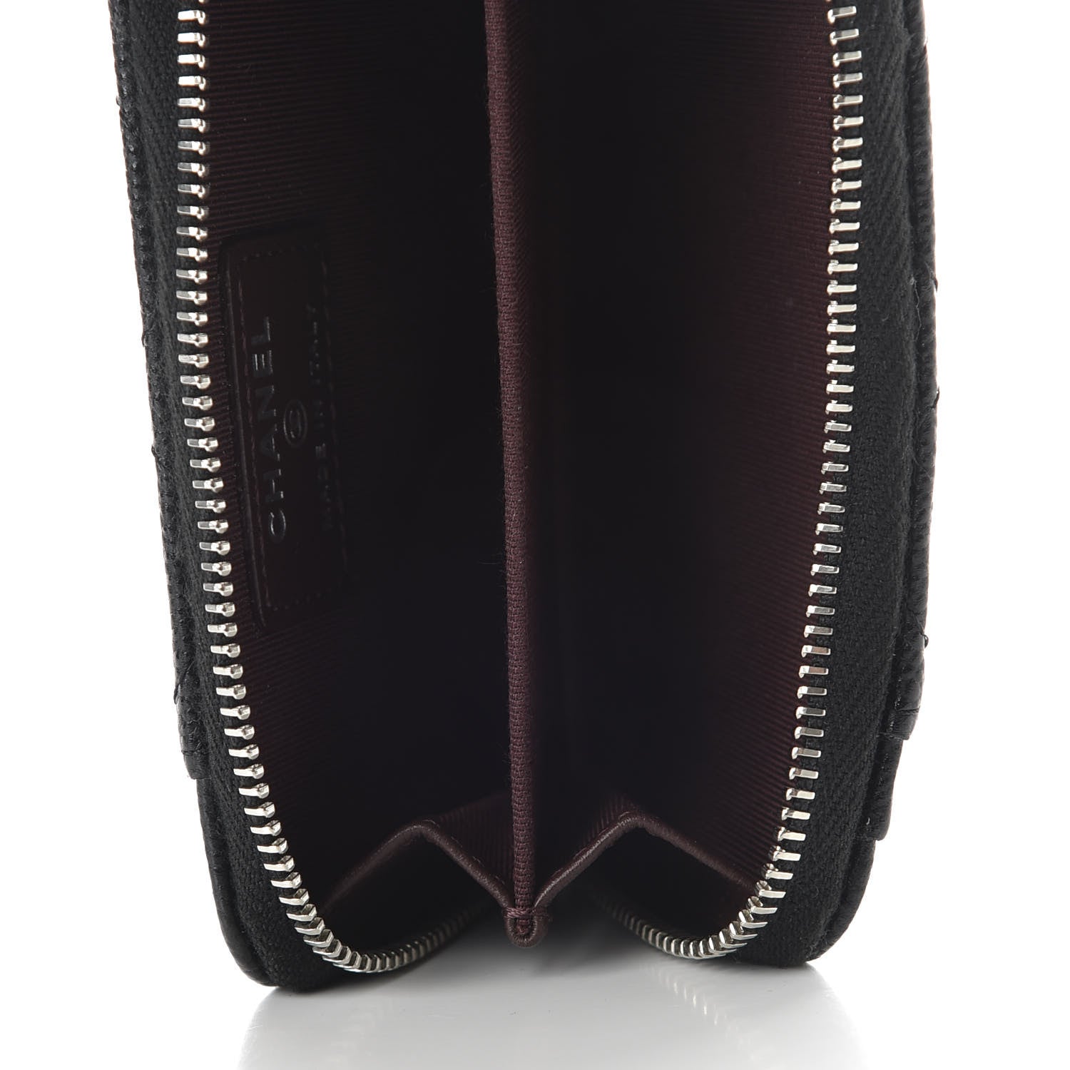 Chanel Caviar Quilted Zip Card Holder Black 5 of 8