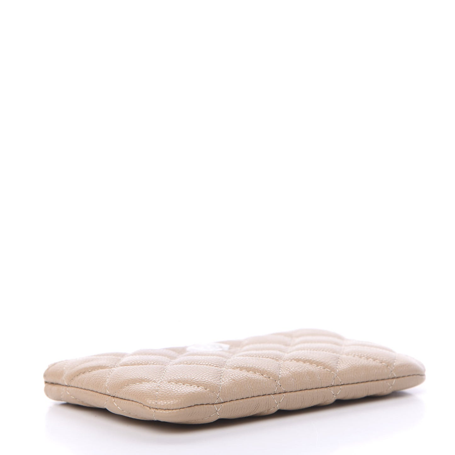 Caviar Quilted Small Cosmetic Case Beige