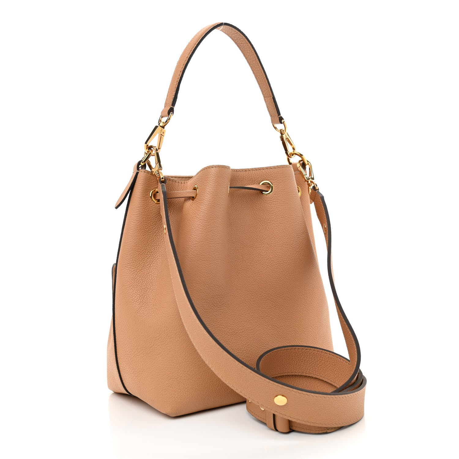 Louis Vuitton Calfskin Lockme Bucket MM Arizona Beige 3 of 7