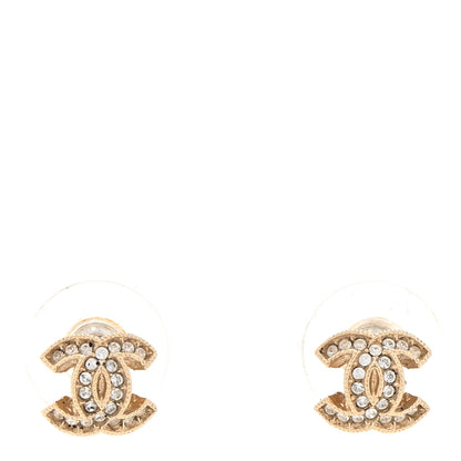 Chanel Crystal Mini CC Earrings Gold 1 of 6