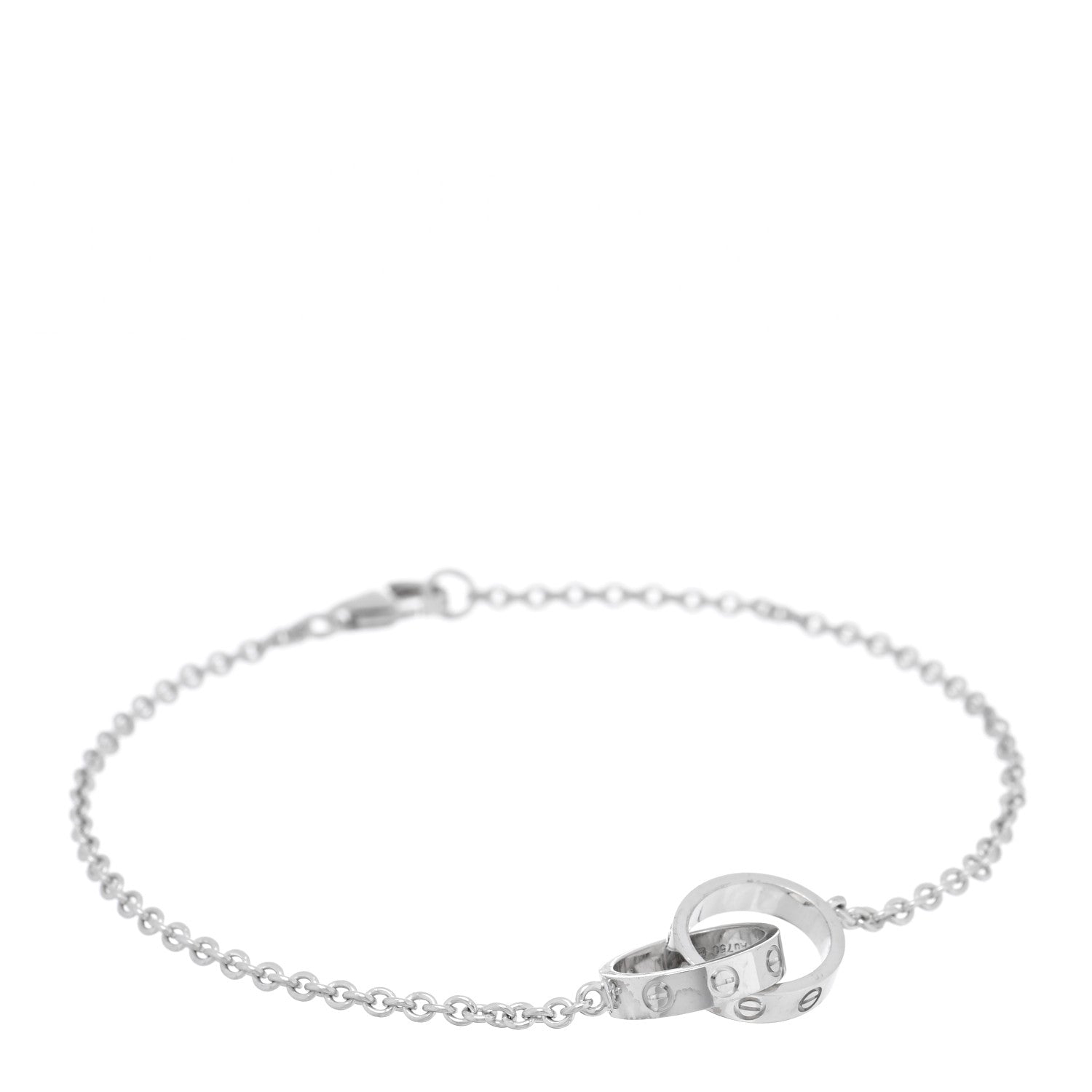 Cartier 18K White Gold Interlocking LOVE Bracelet 1 of 3