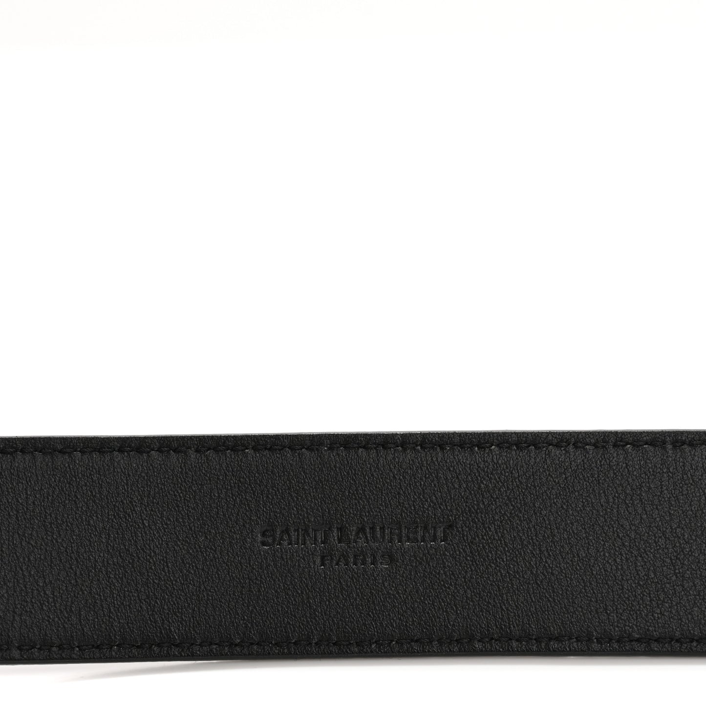 Calfskin Crocodile Embossed Monogram Square Buckle Belt Black