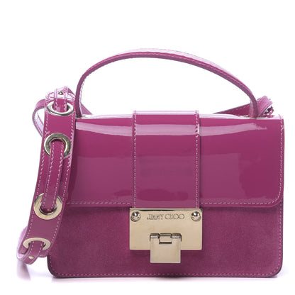 Jimmy Choo Patent Suede Rebel Crossbody Bag Pink 1 of 12