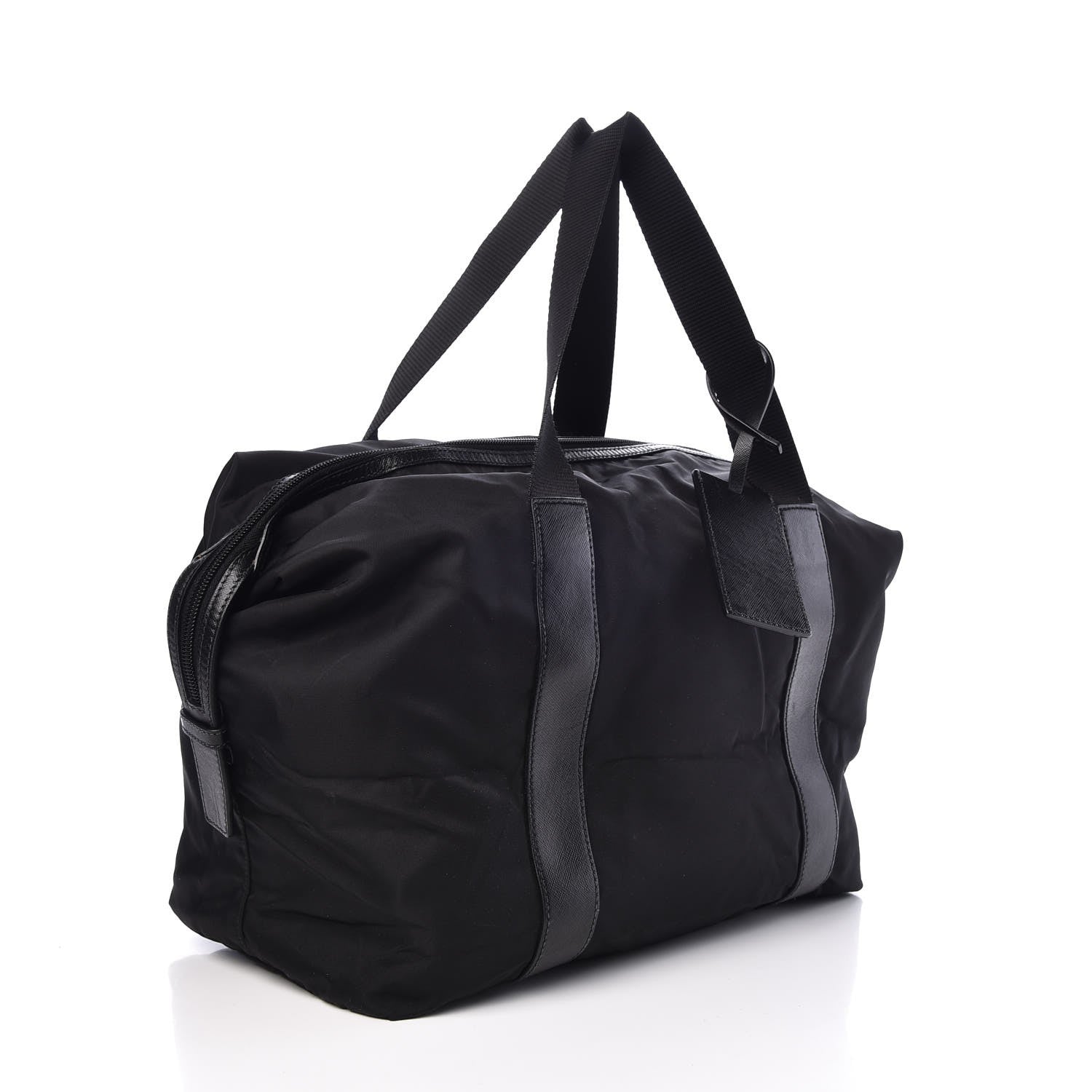 Prada Tessuto Nylon Saffiano Tote Black 3 of 7