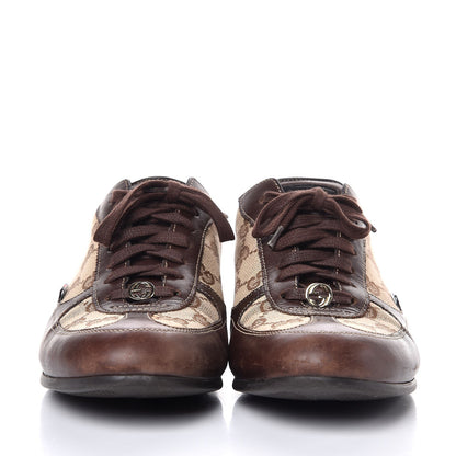 Gucci GG Monogram Calfskin Sneakers 38 Dark Brown 2 of 11